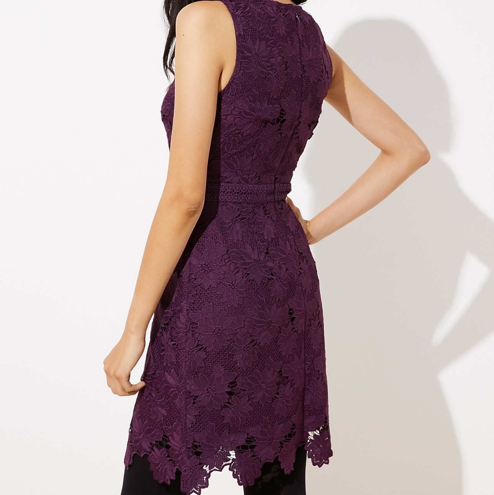 🎉HP🎉 Loft Floral Scalloped Lace Dress - Picture 3 of 7